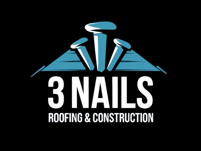 3 Nails Roofing & Construction logo design by Marena