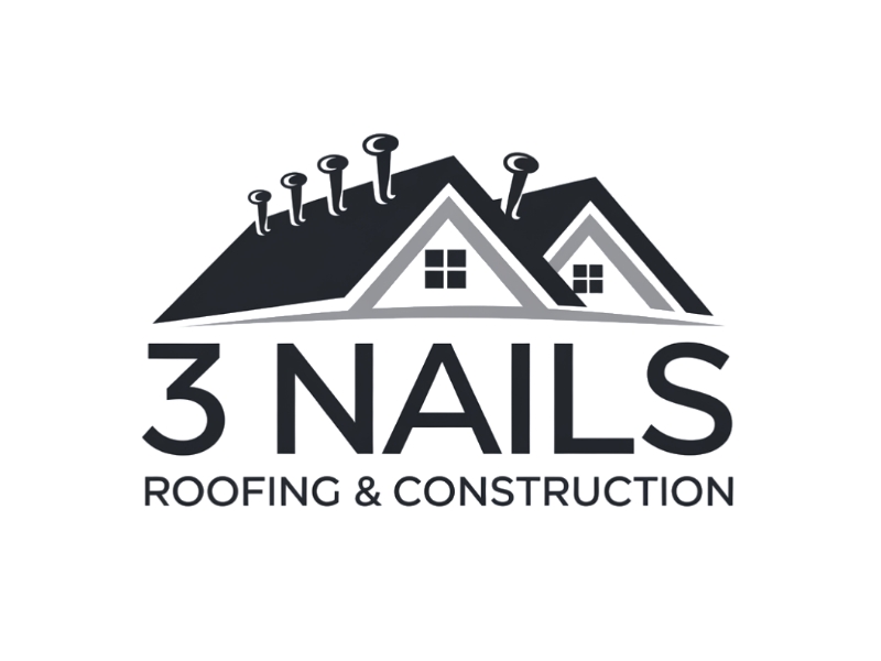 3 Nails Roofing & Construction logo design by Marena