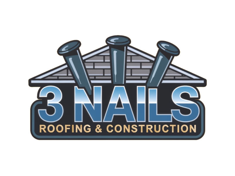 3 Nails Roofing & Construction logo design by Marena