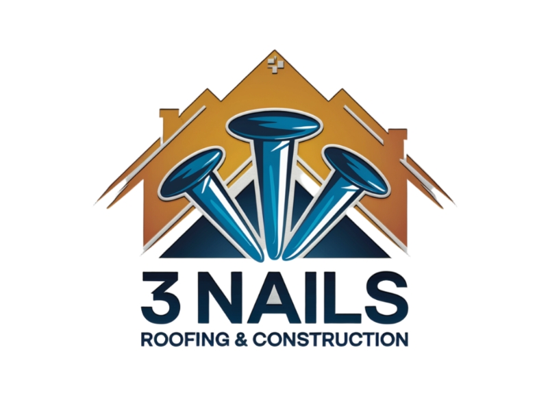 3 Nails Roofing & Construction logo design by Marena