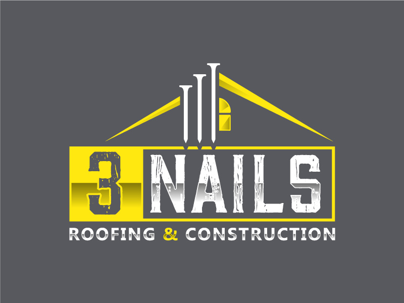 3 Nails Roofing & Construction logo design by Rainbow07