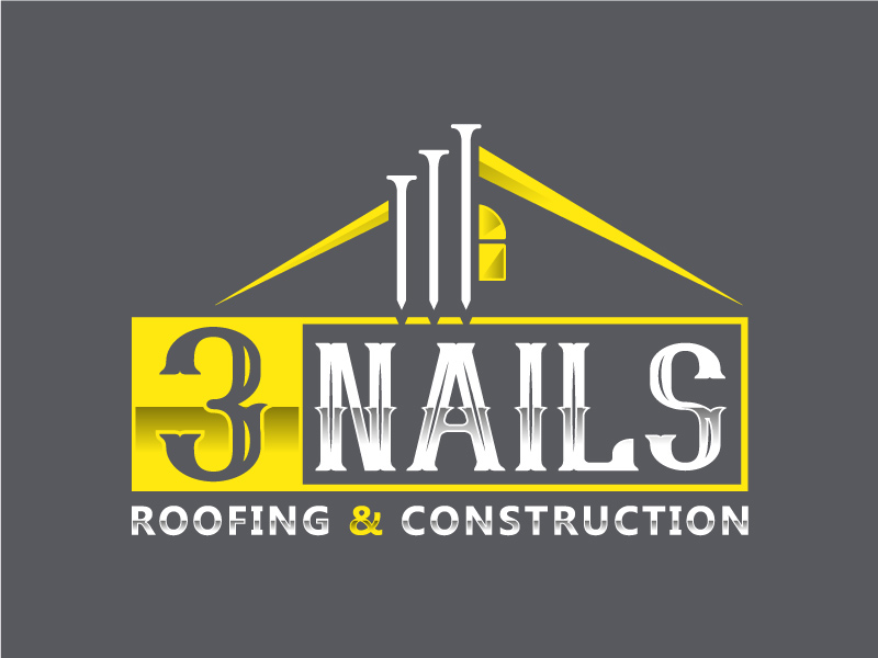 3 Nails Roofing & Construction logo design by Rainbow07