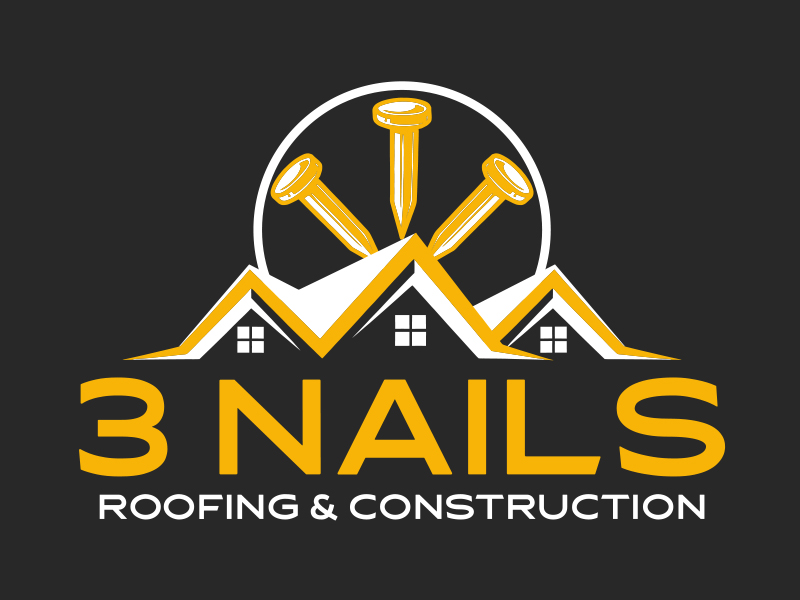 3 Nails Roofing & Construction logo design by F. Curtis