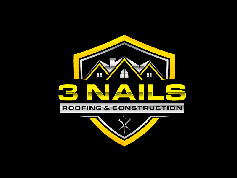 3 Nails Roofing & Construction logo design by maze