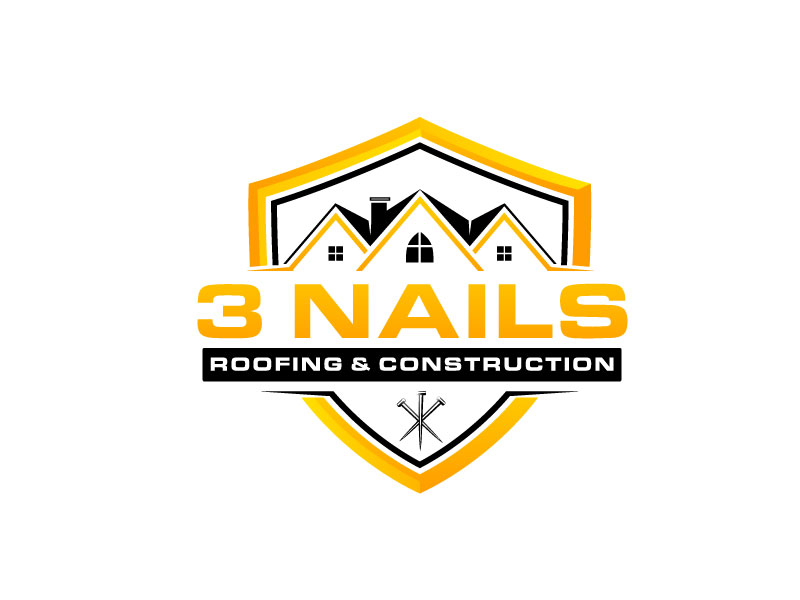 3 Nails Roofing & Construction logo design by maze