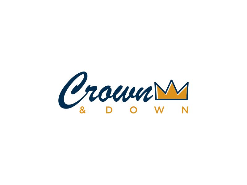 Crown & Down logo design by luckyprasetyo