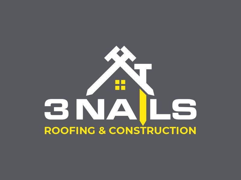 3 Nails Roofing & Construction logo design by zonpipo1