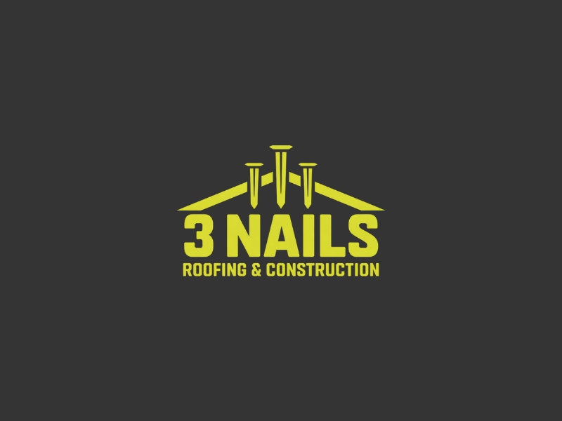 3 Nails Roofing & Construction logo design by iffikhan