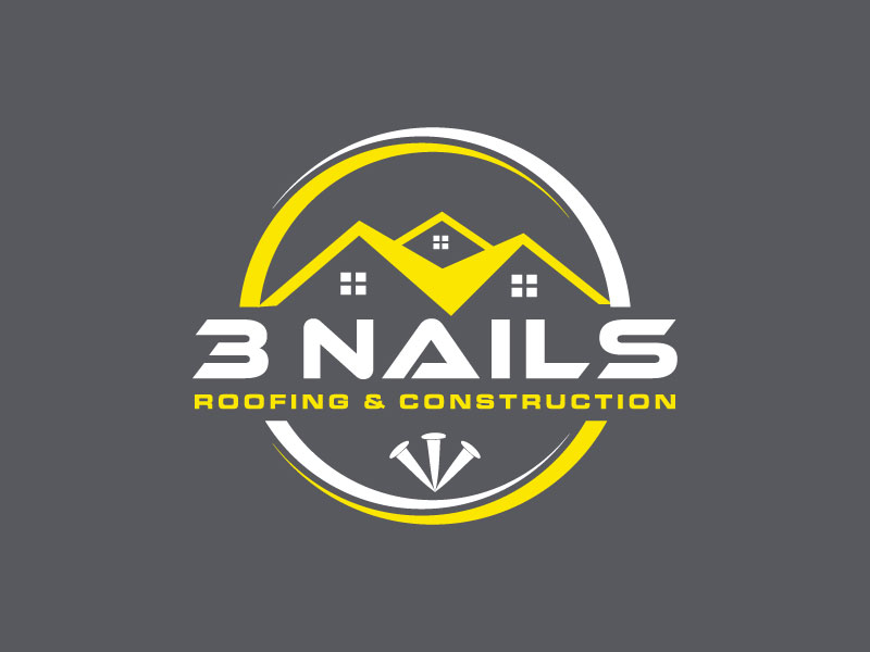 3 Nails Roofing & Construction logo design by M Fariid