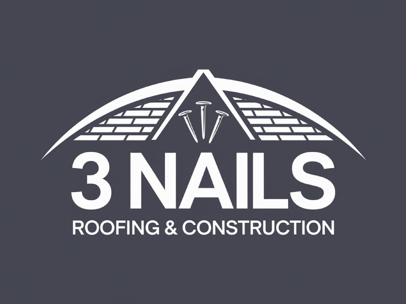 3 Nails Roofing & Construction logo design by pixalrahul