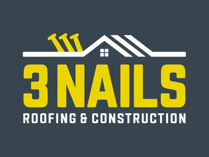 3 Nails Roofing & Construction logo design by pixalrahul