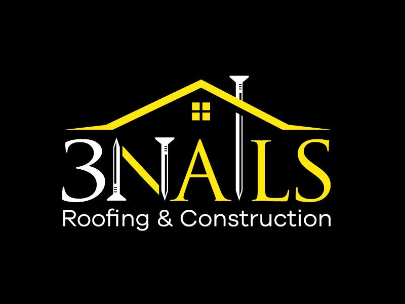 3 Nails Roofing & Construction logo design by DreamLogoDesign