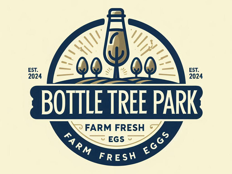 Bottle Tree Park Farm Fresh Eggs logo design by Kanenas