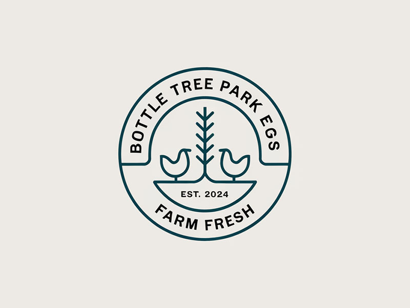 Bottle Tree Park Farm Fresh Eggs logo design by IamSoya