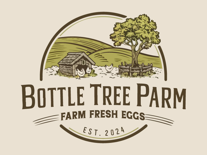 Bottle Tree Park Farm Fresh Eggs logo design by Bibek Nag