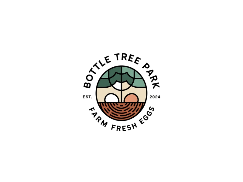 Bottle Tree Park Farm Fresh Eggs logo design by iffikhan