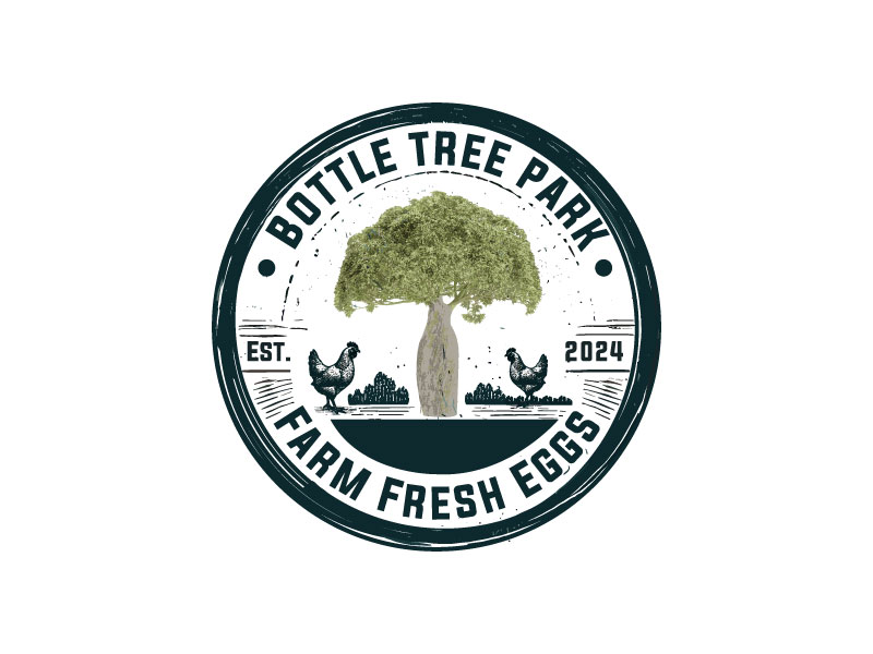 Bottle Tree Park Farm Fresh Eggs logo design by Ebad uddin