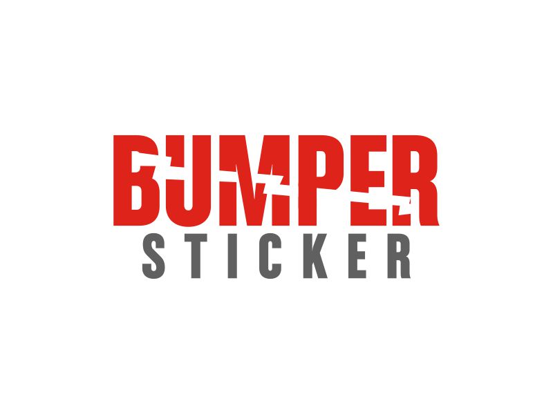 Bumper Sticker logo design by Asani Chie