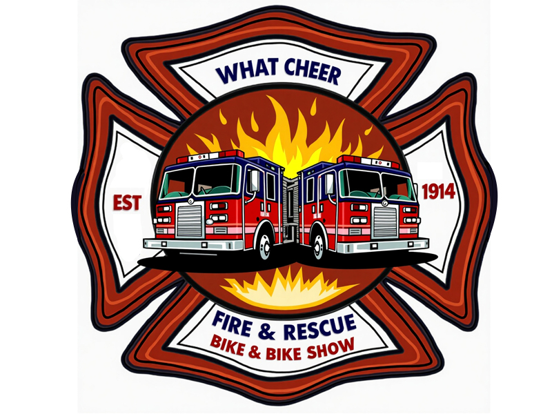 What Cheer Fire & Rescue Bike & Car Show logo design by Kanenas