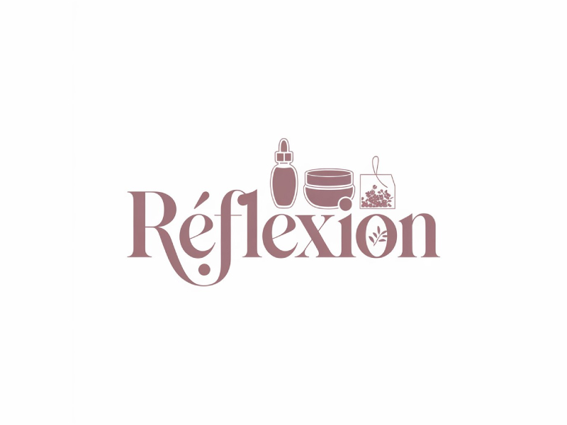 Réflexion logo design by Poki