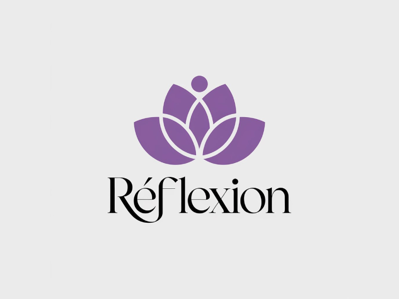 Réflexion logo design by Poki