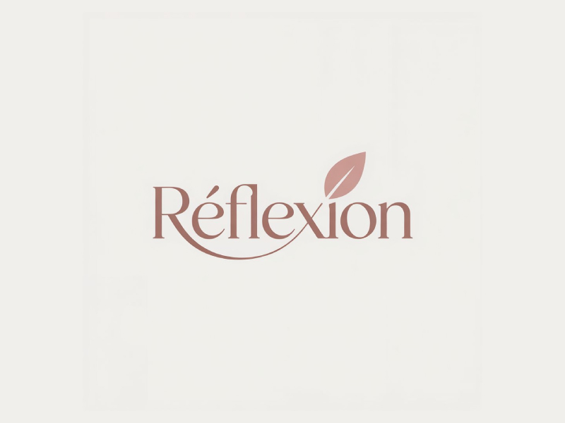 Réflexion logo design by Poki