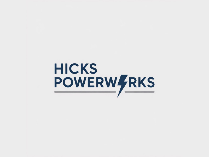 Hicks PowerWorks logo design by Poki