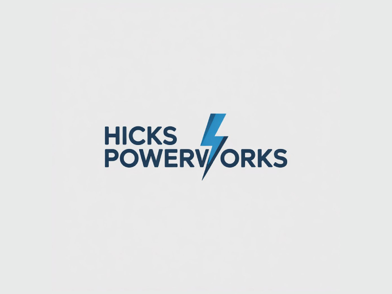 Hicks PowerWorks logo design by Poki