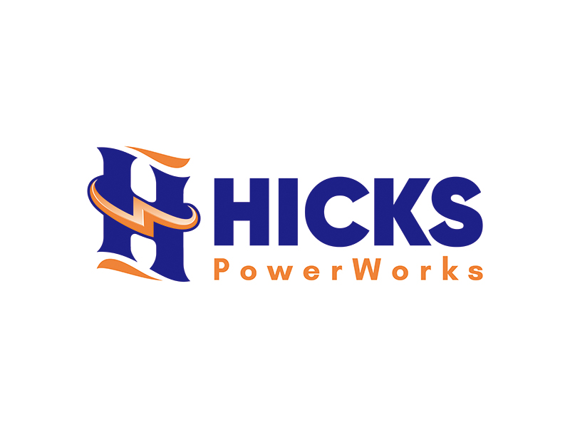 Hicks PowerWorks logo design by gitzart