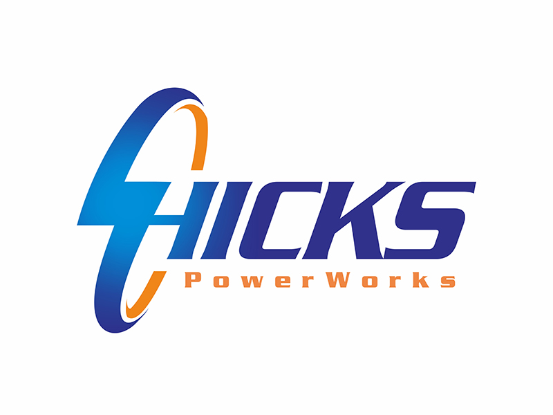 Hicks PowerWorks logo design by gitzart