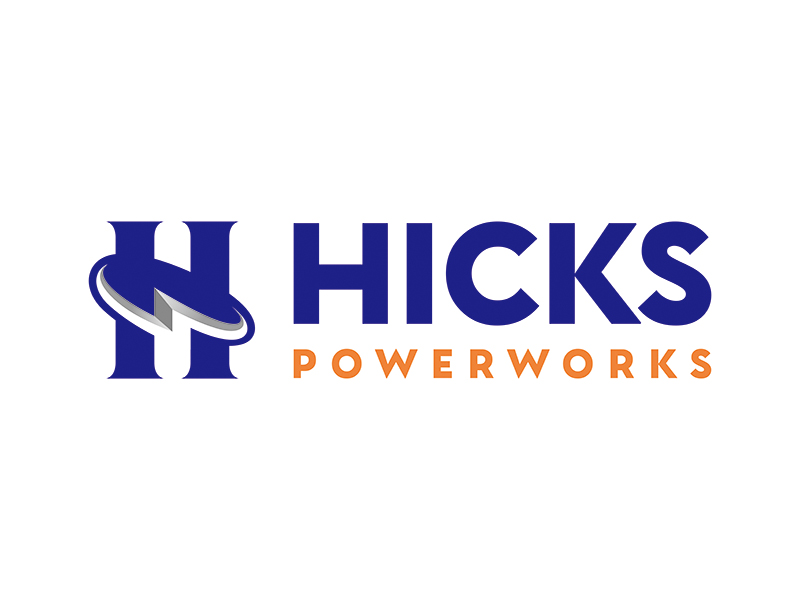 Hicks PowerWorks logo design by gitzart