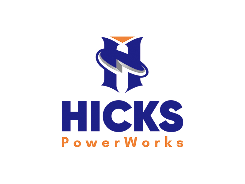 Hicks PowerWorks logo design by gitzart
