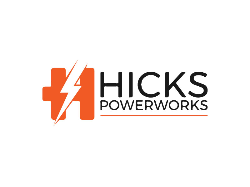 Hicks PowerWorks logo design by Rahul Biswas