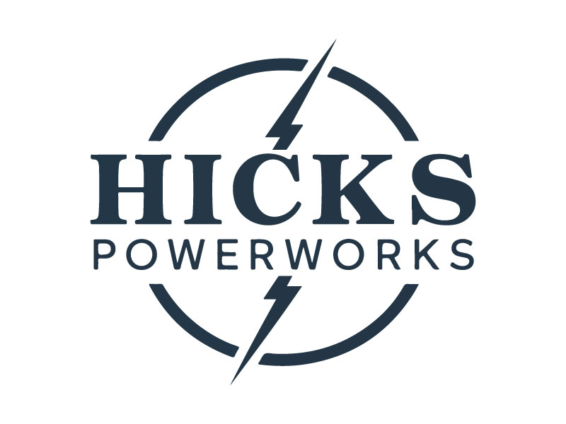 Hicks PowerWorks logo design by Rahul Biswas