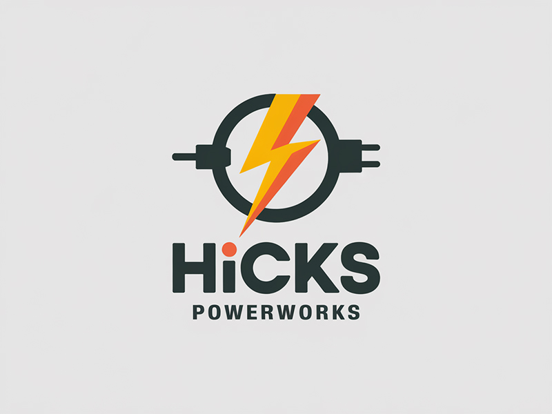 Hicks PowerWorks logo design by IamSoya