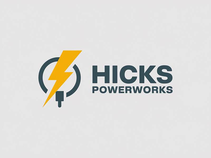 Hicks PowerWorks logo design by IamSoya
