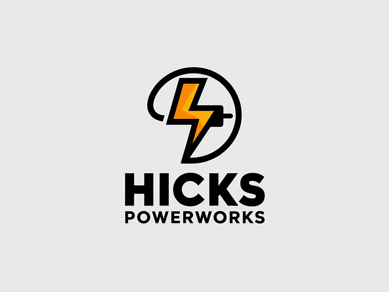 Hicks PowerWorks logo design by IamSoya