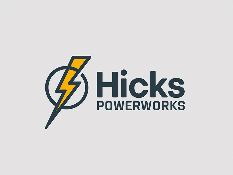 Hicks PowerWorks logo design by IamSoya