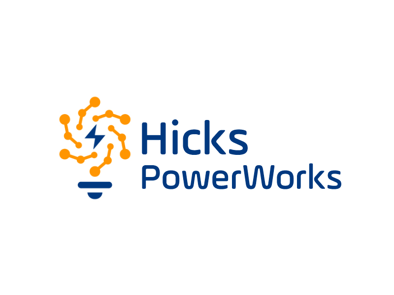Hicks PowerWorks logo design by Gwerth