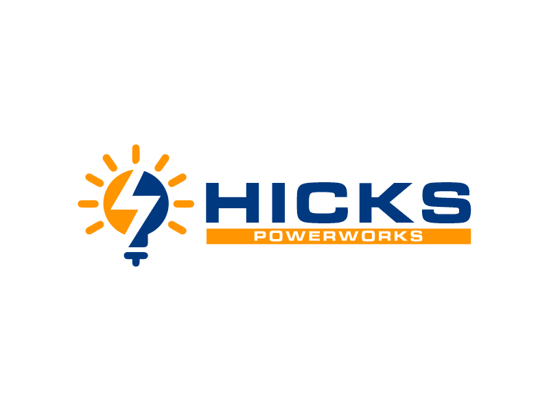 Hicks PowerWorks logo design by Gwerth