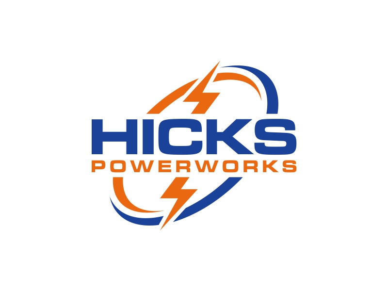 Hicks PowerWorks logo design by mikael