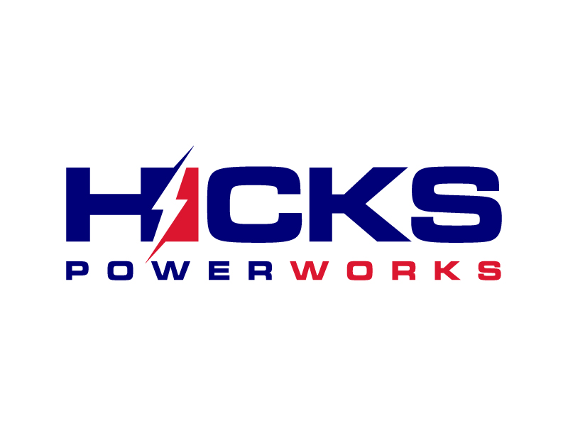 Hicks PowerWorks logo design by planoLOGO