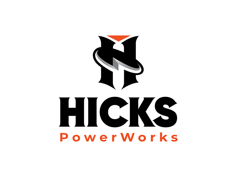 Hicks PowerWorks logo design by gitzart