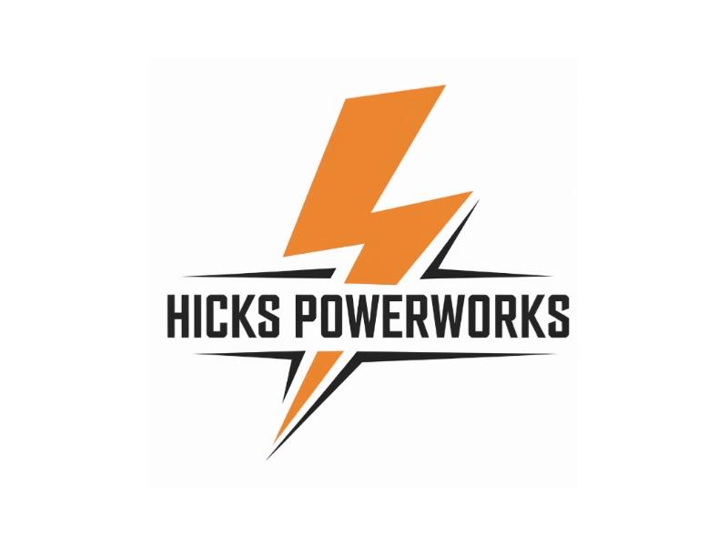 Hicks PowerWorks logo design by Marena