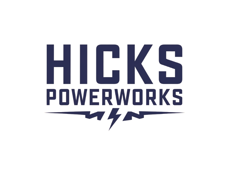 Hicks PowerWorks logo design by Marena