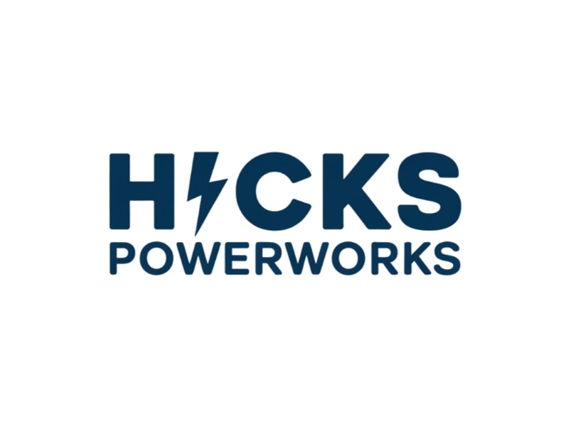 Hicks PowerWorks logo design by Marena