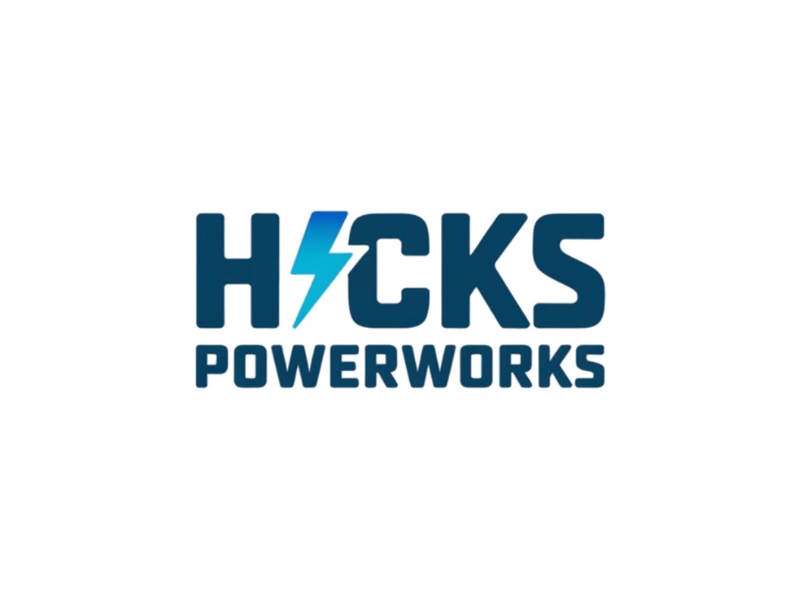 Hicks PowerWorks logo design by Marena