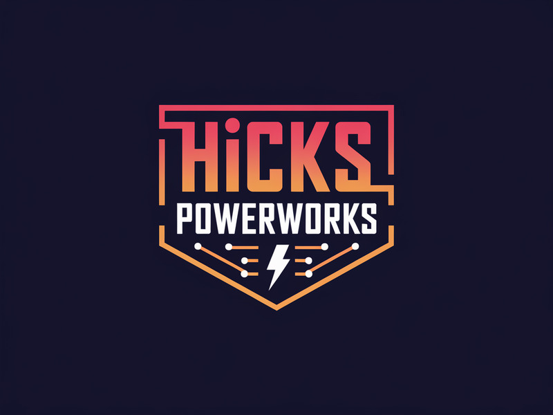 Hicks PowerWorks logo design by maya