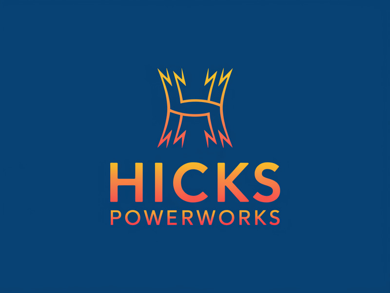 Hicks PowerWorks logo design by Octavino Arianto
