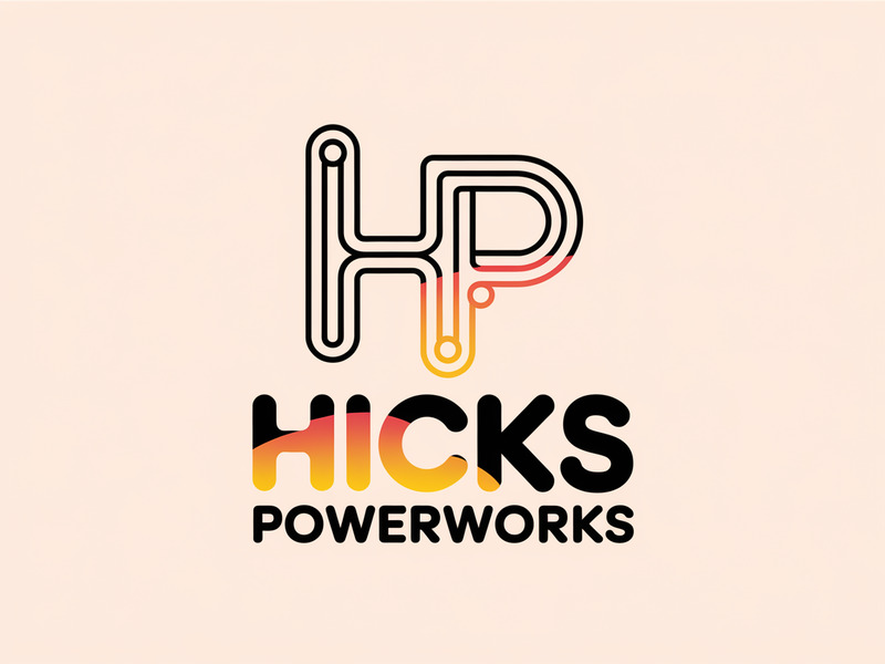 Hicks PowerWorks logo design by Octavino Arianto